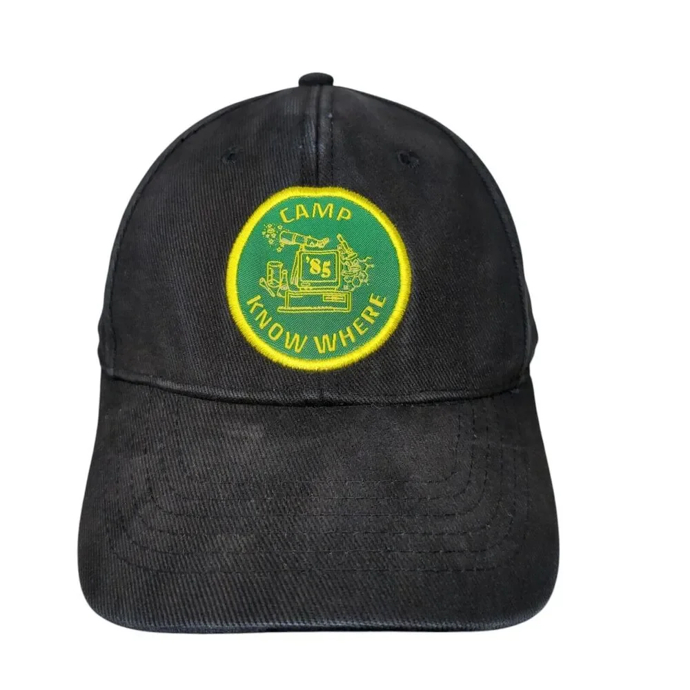 Camp Know Where Slideback Hat Black OSFM Stranger Things Netflix Funko